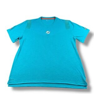 Nike NFL On-Field Miami Dolphins Aqua Sideline Player UV Performance T-Shirt 3XL